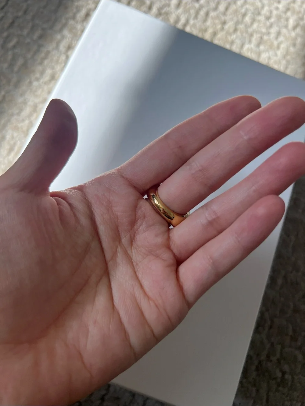 Chunky Gold Dome Ring (size 5)
